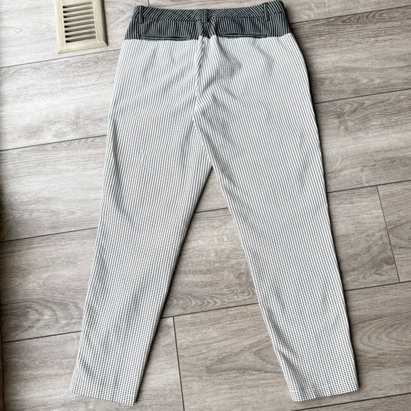 Raffaello Rossi Checked Black And White Contrasting Cotton Trouser Pants - Picture 14 of 15